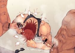 3boys 8dgc4mfc abs after_anal after_fellatio after_oral after_orgasm after_rape after_sex arched_back ass_cleavage balls bangs bending_over big_penis censor_bar censored censored_penis clenched_hand collarbone completely_nude cum cum_bubble cum_covered_penis cum_drip cum_everywhere cum_leaking cum_on_glasses cum_on_hair cum_on_table cum_splatter cum_string dark_skin delinquent dripping dripping_cum erection excessive_cum foreskin foreskin_folds gay grabbing grabbing_head hand_on_table hardcore hi_res huge_cock long_hair long_penis male male_only male_penetrated male_rape_victim mature_male morning muscles muscular muscular_arms muscular_male navel original original_character passed_out pecs penis pointless_censoring pubic_hair pull_out raped red_hair resisting retracted_foreskin semen simple_background six_pack standing steam steaming_body steamy_breath stuck stuck_in_wall sunglasses sunglasses_removed sweat sweatdrop sweating sweaty sweaty_ass tanktop thick_arms thick_penis threesome tough_guy tremble_spikes trembling uncircumcised uncut veiny_arms very_sweaty yaoi yu_8dg