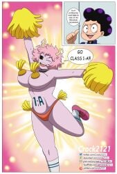 1girls boku_no_hero_academia cheerleader_uniform crock2121 crock21211 large_breasts mina_ashido minoru_mineta my_hero_academia