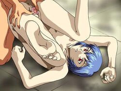 anus blue_hair hair neon_genesis_evangelion red_eyes rei_ayanami short_hair spread_pussy tagme tukasa uncensored