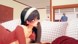 1girls 2boys 3d big_penis cuck cuckold duo_focus female human kissing_penis loid_forger male multiple_boys murdoch_swan penis spy_x_family yor_briar yor_forger