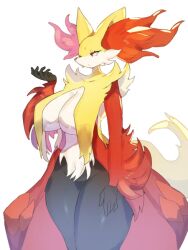 anthro anthro_only baburusushi big_breasts delphox pokémon_(species) pokemon tagme tall_female thick_thighs