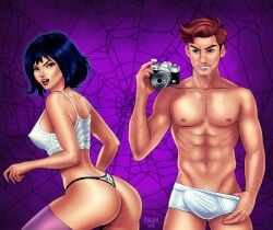 \r\nnalgamang asian asian_female ass boner booty brown_hair camera cindy_moon drooling erection horny_male korean marvel marvel_comics night_clothes panties pervert peter_parker saliva saliva_trail shouting silk_(marvel) stockings taking_picture thong tighty_whities underwear yelling