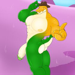 1boy 1male 2024 abs anthro anthro_focus anthro_only anthro_solo ass ass cock completely_nude completely_nude_male crocodile crocodilian crocodylid dick digital_drawing_(artwork) digital_media_(artwork) glans gummigoo_(the_amazing_digital_circus) gummy_(food) gummy_creature hat headgear headwear humanoid_genitalia humanoid_penis kelsdungeon living_candy living_food looking_at_viewer looking_back looking_back_at_viewer male male_anthro male_focus male_only muscle muscles muscular muscular_anthro muscular_male navel nipples nude nude_male pecs pectorals penile penis penis_out reptile reptile_humanoid semi-erect solo solo_anthro solo_focus solo_in_panel solo_male solo_male spikes spikes_(anatomy) the_amazing_digital_circus