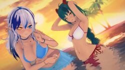 beach jesse_llum koikatsu looking_at_viewer maverick_30 mei-ling_(neobaka) neobaka swimsuit virtual_youtuber vtuber vtuber_br