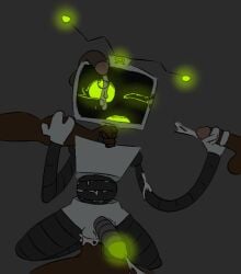 2d asphyxiation bodily_fluids choking cum cum_inside cum_on_face ejaculation electronics femboy for_a_head genital_fluids genitals glowing glowing_eyes glowing_genitalia green_eyes group handjob humanoid humanoid_penetrated leaking leaking_cum lewdjewel machine male male/male metallic_body multiple_boys object_head omegatronic penetration penile penile_penetration penis robot robot_boy robot_humanoid screen screen_face screen_head sex television throbbing throbbing_penis tv_head