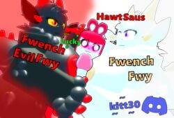 2girls1boy 3d breasts chikn_nuggit dick dragon dragon_girl dragons fur furry fwench_fwy_(chikn_nuggit) hawt_saus_(chikn_nuggit) roblox robloxian sex squirrel tagme text