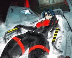 1girls breasts dark_hair elster_(signalis) female female_focus female_only funkiflame getting_up robot robot_girl robot_humanoid signalis thick_thighs thigh_gap thighs
