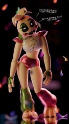 beakless breasts chica_(fnaf) covered_breasts female female_only five_nights_at_freddy's five_nights_at_freddy's:_security_breach five_nights_at_freddy's_2 glamrock_chica_(fnaf) glamrock_toy_chica glowing_eyes implied_rape looking_at_viewer love robot robot_girl solo solo_female toy_chica_(fnaf) yellow_body
