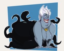 1girls big_breasts chubby chubby_female disney disney_villains jodero licking_own_lips looking_at_viewer naughty_face nipples overweight overweight_female plump purple_skin tentacle the_little_mermaid ursula ursula_(the_little_mermaid)