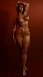 dark-skinned_female hbc3d jedi:_fallen_order short_hair star_wars trilla_suduri wet_body wet_skin