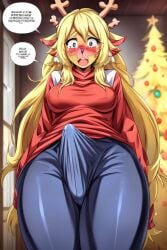 ai_generated deltarune erection_under_clothes futa_only futanari noelle_holiday tagme