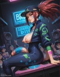 1futa 1futanari ai_generated akali akali_jhomen_tethi body_paint bodypaint cap cute_face dickgirl dj flaccid from_side futanari futanari hat k/da_akali k/da_series kexonik kexonik large_penis large_testicles league_of_legends lingerie long_nipples narrowed_eyes paint party plunging_neckline ponytail puffy_nipples riot_games sagging_breasts side_view sitting_on_face skindentation smirk tall unamused venus_body