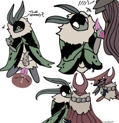 3boys antennae anthro anthro_on_anthro anthro_penetrated boys cum cum_inside cumming_together fluffy handjob hollow_knight horns lovers male_only markoth miguelsharku moth neck_fur penetration red_horns thistlewind threesome white_eyes xero_(hollow_knight)