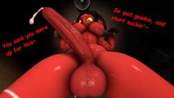 1futa 3d balls barbie_(helluva_boss) barbie_(valorlynz) barbie_wire big_balls big_penis bodily_fluids cum cum_drip demon dripping first_person_view futa_focus futa_only futanari genital_fluids genitals gynomorph helluva_boss hi_res imminent_blowjob imminent_oral imp intersex low-angle_view penis smile solo solo_focus solo_futa sourcebumbiscuit talking_to_viewer