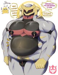 absurd_res alvin_(mels_monster) generation_4_pokemon generation_5_pokemon giratina hi_res joltik larger_male legendary_pokemon male mels_monster_(artist) mephos_(mels_monster) muscular nintendo pokemon pokemon_(species) pokemon_focus pregnant pregnant_male size_difference small_dom_big_sub