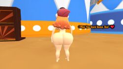 1girls 3d 3d_(artwork) barefoot beanie big_ass bubble_butt buttcheeks completely_nude completely_nude_female dialogue female female_only full_body fully_naked fully_nude garry's_mod headphones holding_ass kaibernation meggy_spletzer naked naked_female nude nude_female orange_hair rear_view smg4 solo solo_female standing text thick_ass