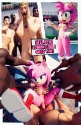 3d_(artwork) amy_rose anthro anthro_penetrated breasts clothing dark-skinned_male digital_media_(artwork) epic_games eulipotyphlan female female_on_human female_penetrated footwear fortnite fortnite:_battle_royale fur ganondork genitals gloves green_eyes group handwear hawk_(fortnite) hedgehog hi_res human human_on_anthro human_penetrating human_penetrating_anthro interspecies jonesy_(fortnite) male male/female male_on_anthro male_penetrating male_penetrating_female mammal nipples nude open_mouth penetration penile penile_penetration penis penis_in_pussy pink_body pussy renegade_(fortnite) scarecraw sega sex smile sonic_(series) sonic_the_hedgehog_(series) spitfire_(fortnite) vaginal_penetration