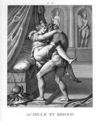 achilles achilles_(mythology) agostino_carracci briseis greek_mythology iliad in_bedroom male medieval old_art painting painting_(artwork) slave slavegirl the_epic_cycle trojan_war vaginal_penetration vaginal_sex