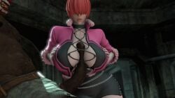 1girls 3d animated between_breasts big_breasts boobjob bouncing_breasts breast_grab busty busty_female clothed clothed_female curvy curvy_female dark-skinned_male dark_skin dress female female_focus fluffy grabbing_own_breast huge_breasts huge_cock jacket jiggle king_of_fighters large_breasts light-skinned_female light_skin long_hair open_clothes red_hair scavengersfm shaking shaking_breasts shermie_(kof) skirt smiling thick thick_thighs thighs titjob titjob_under_clothes voluptuous voluptuous_female