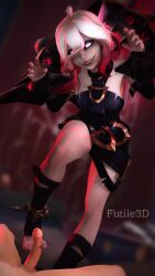 3d animated briar_(league_of_legends) clothed footjob futile3d league_of_legends pale_skin pillory restraints smile smiling tagme video white_hair