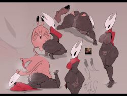 1girls 2_horns alternate_body_type alternate_breast_size arthropod artist_name big_ass big_breasts big_butt black_body black_skin breasts bubble_ass bubble_butt bug bug_girl female female_only hollow_knight hollow_knight:_silksong hornet_(hollow_knight) inspectormcpig large_ass large_breasts large_butt nuu_(hollow_knight) silksong