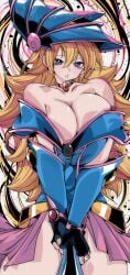 1girls aroused ass between_legs big_ass big_breasts big_butt blonde_hair blue_eyes blue_footwear blush bracelet breast breasts busty cleavage cleavage_focus clothing collar curvaceous curvy curvy_female curvy_figure dark_magician_girl dress duel_monster female female_focus female_only hair_ornament hi_res holding_object holding_staff hot hourglass_figure hourglass_figured_female huge_breasts in_heat large_breasts long_hair looking_at_viewer omochi_db revealing_clothes solo solo_female sweat sweatdrop thick_thighs very_long_hair voluptuous voluptuous_female wide_hips wink witch witch_hat worried yu-gi-oh!