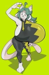 1girl 2020s 2025 2d 3_toes 4_ears 4_fingers anthro anthro_female anthro_only big_breasts big_feet big_hands black_hoodie black_pants blush blushing_female breasts_bigger_than_head cat_ears cat_girl cat_tail colored digital_drawing_(artwork) digital_media_(artwork) dot_eyes felid feline flat_background fluffy_hair full_body furry furry_female furry_only gigantic_boobs gigantic_breasts green_background green_hair hi_res high-angle_view highres hoodie huge_boobs huge_breasts large_boobs large_breasts lime_background long_hair long_tail looking_at_another no_background no_text open_mouth open_mouth_smile pants png png_conversion portrait round_head slim_tail small_waist solo solo_anthro solo_female solo_focus submarine_screw tagme temmie temmie_(undertale) thick_thighs toby_fox_(copyright) trend two_tone_clothing white_body white_fur white_mouth white_skin wide_hips yellow_hoodie yellow_pants