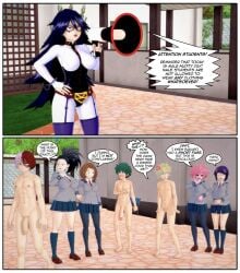 3d ashido_mina bakugou_katsuki balls comic english_text female izuku_midoriya jirou_kyouka katsuki_bakugou kayama_nemuri koikatsu kyoka_jiro male midoriya_izuku mina_ashido misunderstoodsecrets momo_yaoyorozu multiple_boys multiple_girls my_hero_academia nemuri_kayama nude ochako_uraraka penis septenmber septenmber_(2025) shouto_todoroki text todoroki_shouto uraraka_ochako yaoyorozu_momo