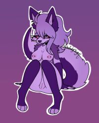 absurd_res anthro breasts canid canid_demon canine demon female genitals hellaverse hellhound helluva_boss hi_res loona_(helluva_boss) mammal mythological_canine mythological_creature mythology naholadydragon nipple_piercing nipples piercing solo vaginal_penetration vulva