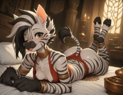 1anthro 1girls ai_generated anthro anthro_female ass belly belly_dancer belly_dancer_outfit big_ass breasts breasts_visible_through_clothing come_hither cute cute_expression cute_eyes cute_face cute_girl eager female female_focus female_only fluffy fluffy_fur fluffy_hair fluffy_tail gold_jewelry harem_outfit hooves horse invitation inviting inviting_to_sex inviting_viewer jewelry laying_down laying_on_bed laying_on_stomach looking_at_viewer nip_slip nipple_peek nipple_slip nipslip revealing revealing_clothes small_breasts smile smiling smiling_at_viewer smug smug_expression smug_face solo solo_focus suggestive suggestive_look suggestive_pose tail_tuft tailwag teasing teasing_viewer thick_thighs tongue tongue_out wink winking winking_at_viewer winking_eye zebra zebra_girl zebra_print zebra_stripes