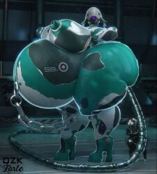 bbw big_breasts breasts cleavage female huge_breasts irona_(qzk_forte) ivara_(warframe) macro nipples overweight qzk_forte tagme thick_thighs warframe weight_gain wide_hips