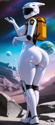 ai_generated big_ass big_breasts bubble_butt covered_nipples puffy_nipples round_ass space spacesuit thick_ass thick_thighs