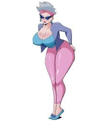 big_breasts big_butt bunny_bravo cleavage grey_hair joanscar14 johnny_bravo_(series) milf sunglasses thick_ass thick_thighs