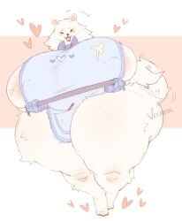 big_ass big_breasts canine female female_focus female_only heart huge_ass huge_breasts mittens original original_character samoyed tagme thick thick_ass thick_thighs thighs vetarix