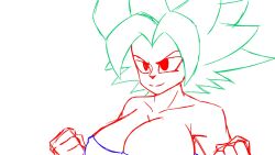 2d_animation 2girls 2women animated animated_sketch big_breasts breasts caulifla dragon_ball dragon_ball_(series) dragon_ball_super duo_female kale nude nude_female sketch universe_6 universe_6_girls video yuri