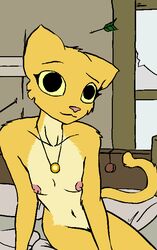 anthro bed breasts feline female fur furry katia_managan khajiit necklace nude oblivion prequel rage_viper solo the_elder_scrolls video_games