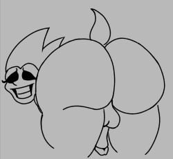 1male balls big_ass creepypasta femboy gay kaxta looking_at_viewer majin_sonic penis simple_background smiling_at_viewer sonic_(series) sonic_the_hedgehog_(series) tail thick_thighs