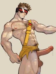 after_dark98 bara big_balls big_penis cum cyclops_(x-men) erect_penis gay hairy hairy_armpits hairy_balls hairy_chest hairy_male happy_trail leaking_cum leaking_precum male male_only marvel marvel_rivals muscles muscular muscular_male precum scott_summers solo solo_male tagme