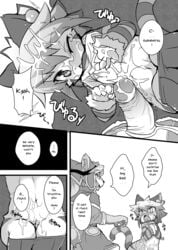 blush breasts canine comic cum cum_on_stomach elh_melizee english_text female interspecies male monochrome page_16 penis pussy red_savarin right_to_left ro small_breasts solatorobo straight text translated uncensored