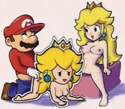 doggy_style mario mario_(series) monke_brush naked paper_peach princess_peach sex