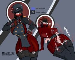 avg_szekely boobs breasts countryhumans countryhumans_girl cum german_empire_(countryhumans) germany_(countryhumans) ikarusz military_uniform national_personification reichtangle_(countryhumans) tagme thick_ass thick_thighs thigh_job thighhighs thighs