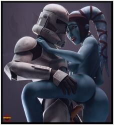 1boy 1girls 3d aayla_secura accurate_art_style alien alien_girl alien_humanoid blender blue_body blue_skin clone_wars creampie cum_in_pussy female fucked_silly male medium_breasts official_style penis sex skinny snafusevsix standing_sex star_wars