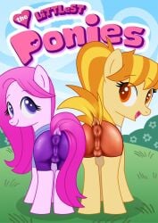 2futas agentredgirl anus ass balls butterball comic comic_cover futa_focus futanari milkshake my_little_pony pussy