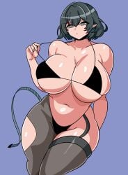 big_breasts curvaceous_female curvaceous_figure curves curvy_body curvy_hips curvy_thighs hoyoverse huge_breasts jane_doe_(zenless_zone_zero) large_breasts lingerie maymayuumi rat rat_tail ripped_clothing simple_background simple_coloring simple_shading thick thick_ass thick_legs thick_thighs thighhighs thighs zenless_zone_zero