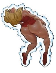 1female bare_ass bare_legs bare_shoulder barely_clothed bent_knees big_ass blank_background blonde_female closed_eyes commission dying exposed_ass female_only floating levitation mary_(star_wars_(marvel_1977)) red_dress red_footwear red_slippers ruined_dress skin_shine spiralnoww star_wars_(marvel_1977) star_wars_legends the_force torn_clothes torn_clothing torn_dress unconscious unconscious_female white_background