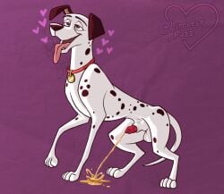 101_dalmatians 2023 4_toes ahe_gao anatomically_correct anatomically_correct_genitalia anatomically_correct_penis animal_genitalia animal_penis balls black_markings bodily_fluids brown_eyes canid canine canine_genitalia canine_penis canis collar collar_tag dalmatian digital_drawing_(artwork) digital_media_(artwork) disney domestic_dog feet feral feral_only feral_peeing genital_fluids genitals heart_symbol hearts_around_head hi_res knot knot_in_sheath knotted_penis lidded_eyes littlestfuzz looking_pleasured male male_feral mammal markings paws peeing penis pongo presenting presenting_penis quadruped raised_paw sheath solo spots spotted_body teeth toes tongue tongue_out urine urine_on_ground urine_pool urine_stream watersports white_body