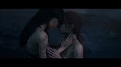 2girls 3d ai_animation ai_generated animated clair_obscur:_expedition_33 kissing lune_(clair_obscur:_expedition_33) maelle_(clair_obscur:_expedition_33) music sound swimsuit tagme video video_game_character video_games yuri