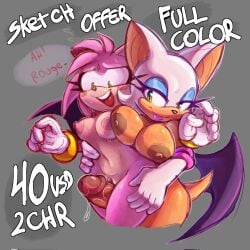 1:1 1futa 1girls amy_rose anthro armwear bat big_breasts big_penis blush bodily_fluids breasts brown_nipples clothing duo elbow_gloves erection eulipotyphlan eyeshadow female fur futa_on_female futanari genital_fluids genitals gloves green_eyes gynomorph handwear hedgehog hi_res imminent_sex intersex intersex/female lipstick makeup mammal martyjade23 membrane_(anatomy) membranous_wings nipples nude nude_female nude_gynomorph penis penis_poking_out pink_body pink_nipples precum rouge_the_bat sega shortstack smile sonic_(series) sonic_the_hedgehog_(series) speech_bubble tail tan_body tan_fur vulva white_body white_fur wings
