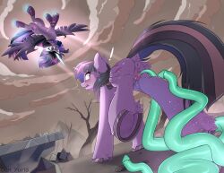 alicorn alternate_timeline anatomically_correct animal_genitalia animal_pussy animal_vulva anus ass bodily_fluids cloud cutie_map dan_yuris dead_tree dock_(anatomy) duo equestria_girls equid equine equine_genitalia equine_pussy equine_vulva female female/female feral fetlocks fluffy friendship_is_magic genital_fluids genitals hasbro hi_res hooves horn low-angle_view magic mammal midnight_sparkle_(eg) my_little_pony mythological_creature mythological_equine mythology nervous plant puffy_anus pussy sweat tail tentacle tree twilight_sparkle_(mlp) underhoof upside-down vaginal_fluids wings