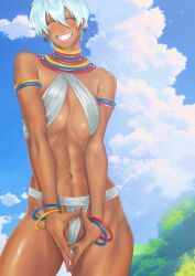 2d african african_female athletic athletic_female capcom dark-skinned_female dark_skin elena_(street_fighter) female fit fit_female short_hair street_fighter street_fighter_iii tagme talkative0841 white_hair